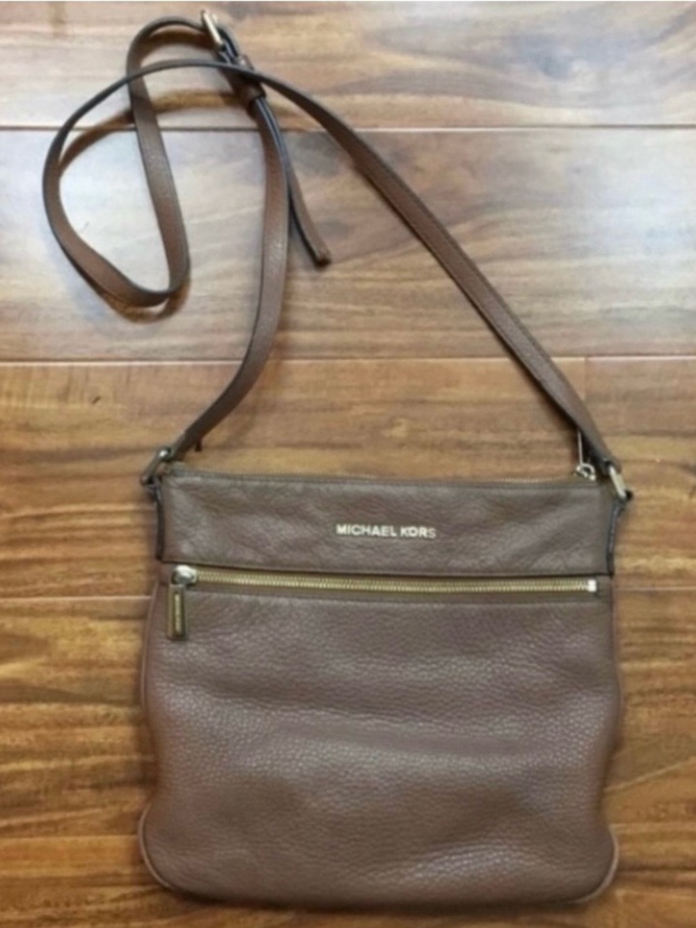 Michael Kors Womens Milk Chocolate Soft Leather Crossbody Bag Casual Streetwear